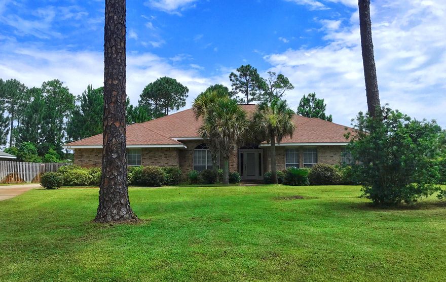 In the coveted Driftwood States, this home is located in the W Shipwreck rd, which is quiet, low traffic and easily accessible. This is the best price for a 1/2 acre lot in Santa Rosa Beach. Convenient one floor, open floor plan and almost 3000 square feet indoors. This house is perfect to host people with the HUGE living area and also the practicality of a long drive way that can easily accommodate 8 cars. Master Bedroom is big and spacious and it has a comfortable Master Bathroom with 2 Walk in closets, a tub, a shower, and a private toilet room. The other 3 bedrooms are spacious and they share 2 extra full bathrooms. The Kitchen is nice, big and open. The back yard is massive and updated. Comfortable with plenty of running space and a beautiful area around a fire pit.