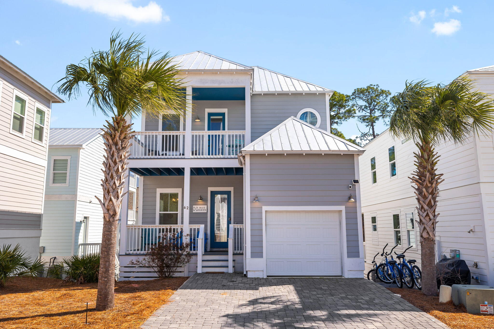 Location, Location, Location and sleeping 10! Welcome to 62 Charming Way, a hidden gem nestled just off Scenic Highway 30A in a peaceful community behind Stinky's Fish Camp Restaurant. This beautiful 30A retreat is just a short golf cart ride or a quick walk to the nearest public beach, offering the perfect blend of convenience and coastal charm.Step inside to an open-concept floor plan featuring a spacious living room, kitchen, and dining area--ideal for gatherings. The first floor also includes a half bath, laundry room, and pantry for added convenience.Upstairs, you'll find a master suite with a private bath, a guest suite with its own private bath, and a large bunk room designed for maximum comfort. The custom-built bunk beds feature three full-size mattresses, making this space perfect for family and guests.
Whether you're looking for a full-time residence, vacation home, or rental investment, 62 Charming Way offers the best of 30A living in an unbeatable location!
