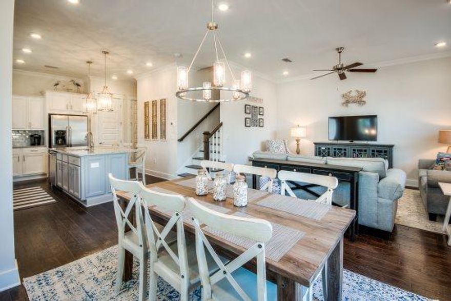 Available 1/31-3/14''Shore Beats Work'' is close to the resort style pool, and is just a short shuttle or bike ride to the scenic dunes and unspoiled beauty of nearby Deer Lake State Park and beach access. Complementary shuttle Memorial Day to Labor Day. Your Vacation Home is located in the town of Prominence which is a 30A hotspot, and offers the best resort lifestyle. The amenities included in Prominence are a 5,000 sq. ft. pool with cabanas and a community grilling area offering 2 large grills surrounding the poolside and a fitness center. Enjoy your getaway experience at the outdoor amphitheater, shopping, or relaxing around the fireplace on the community screened porch. Master Bedroom: King bed Bedroom 2: Queen bed Bedroom 3: Twin over Full bunk beds Queen sofa sleeper. No pet