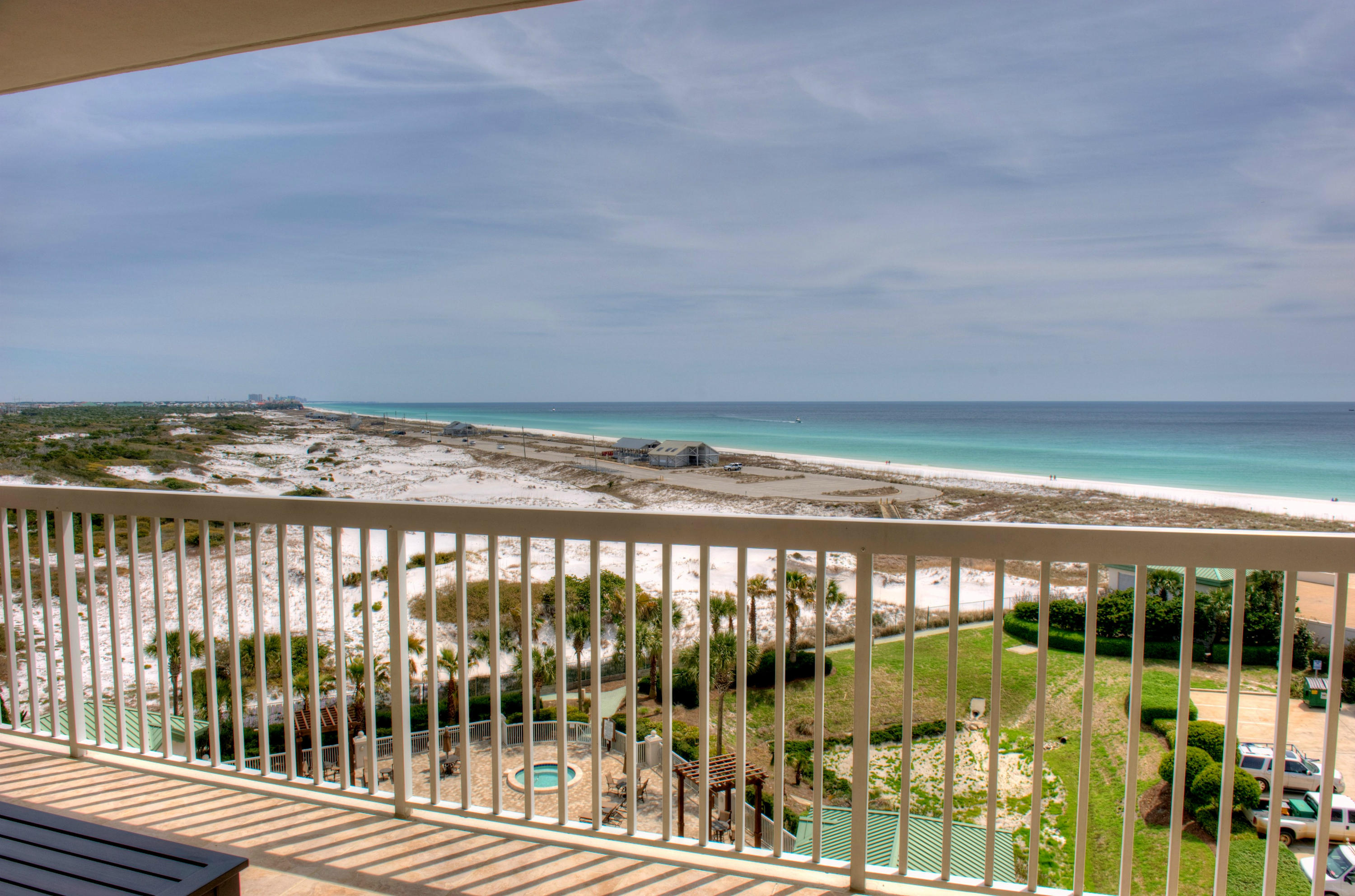 Totally renovated in 2013, this 2 bedroom, 2 1/2 bath unit in the rental restricted building of St. Barth is a must see. All rooms in this condo have gorgeous gulf views and the extra large balcony can be accessed from the living/dining area and both bedrooms. Travertine flooring in the foyer, kitchen, living and dining areas. Hardwood flooring in the master and guest bedrooms. New, upgraded appliances in the kitchen. Newly painted, custom window treatments, custom closets, alcove with built-in desk area, and many more upgrades. Sold partially furnished with art & accessories. St. Barth is a rental restricted building with a elegant lobby, private pool & hottub, grill & picnic area on the expansive lanai terrace, beach walkover with shower, garage parking, climate controlled suite