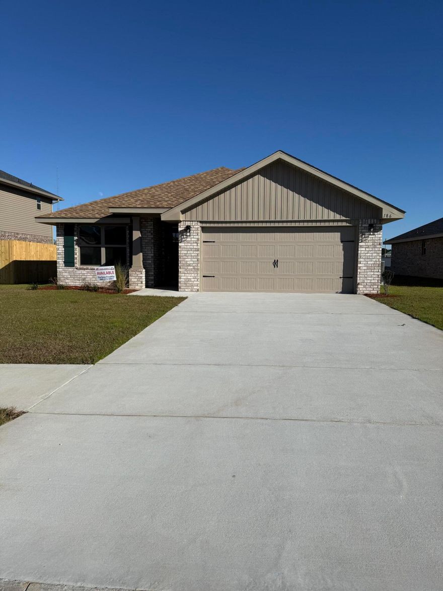 This gorgeous 4-sided brick home is being built in North Crestview and is walking distance to schools, stores, and restaurants which is very convenient. This 1522 sq ft home offers 3 bedrooms and 2 full bathrooms. The Master bedroom is spacious and has an entry door to the large covered back porch! This is an open floorplan with cathedral ceiling in the main living space making it feel so much bigger then 1522 sq ft. This home includes granite or quartz countertops throughput, PureTech LVP flooring everywhere with carpet only in the bedrooms, and craftsman style elevation. Outside offers a fully sodded yard with landscaping, an automatic sprinkler system, and a 2 car fully finished automatic garage. 10-year bonded builders' warranty!