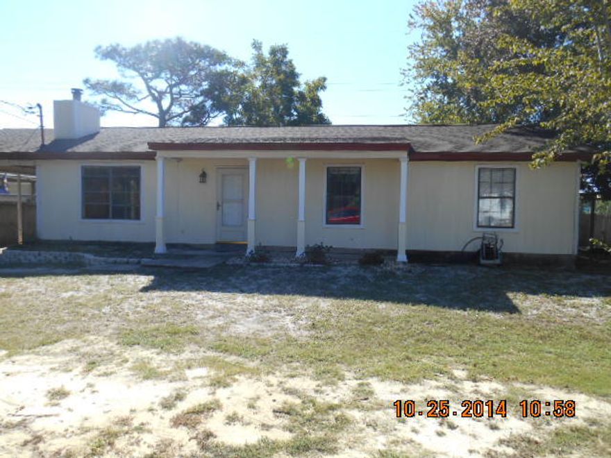 Cute 3 bedroom house in Gulf Breeze. Large lot. Eat in kitchen and fireplace in living room. Pet under 25 LBS may be considered with restrictions. Washer and dryer included for tenant's use. Storage shed in back. No smoking inside home.