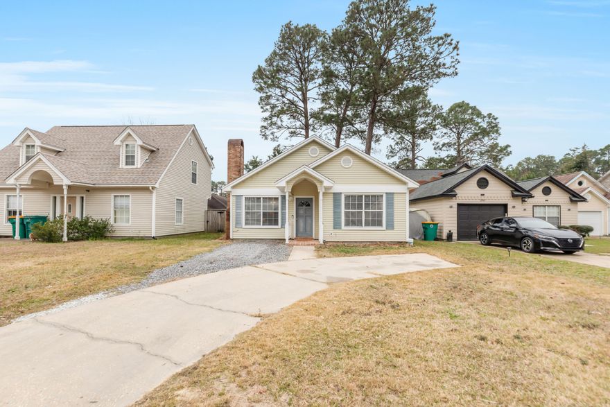 Charming 2-Bedroom Home Near Eglin & Hurlburt - VA Assumption Available!Discover this l 2-bedroom, 2-bathroom home in Fort Walton Beach, offering convenience and comfort. Perfectly situated near Eglin and Hurlburt Field Air Force Bases, top-rated schools, and local hospitals, this home is ideal for military, professionals, or anyone seeking a prime location. The home features an extended driveway, perfect for extra parking, and a flat backyard, providing privacy and space for outdoor enjoyment. Come put your personal touch on this home. Assumable VA loan with a 4.75% rate