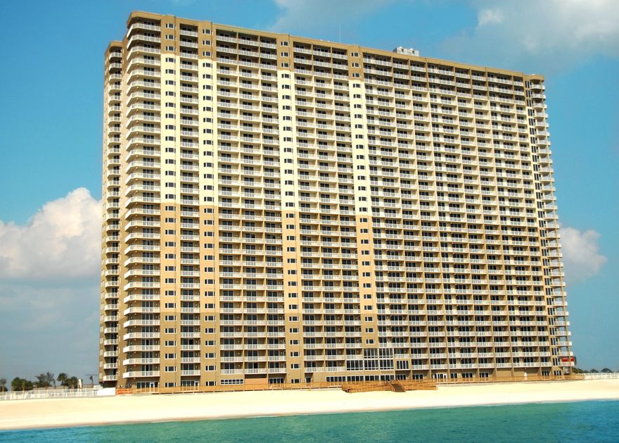 **BEST PRICE IN TIDEWATER** **SOLD WITH DEEDED EXTRA LARGE STORAGE LOCKER** This 1BR/1BA features great views of the gulf, beach and pier from the east side of Tidewater and includes bunk beds. It is one of the few units that has a DEEDED storage locker so owners and guests can safely store luggage and beach equipment to enjoy more room inside the condo. This unit has been a very strong rental unit (numbers available on request) and is sold rental ready. It is in good condition, needing just some cosmetic touch up, typical of a strong rental condo. Call today to see this wonderful deal on a unit close to Pier Park!
