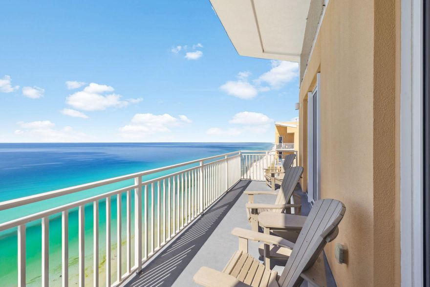 Unmatched Gulf Views & Close Proximity To 30A! Explore this stunning, beachfront penthouse located just 12 minutes from 30A. Serving as a paradise on the water, this incredible unit can be a coastal escape for you and your family as well as a top-producing rental property with gross projections at $100K per year and net income projections at nearly $57K per year. This peaceful getaway offers an incredible layout and Gulf Views from every bedroom. As you enter the main living area, you are greeted by unmatched west-facing Gulf views. As one of the very few top floor, corner penthouse units, 2101E features three bedrooms and three full bathrooms in addition to three separate beachfront balconies. The condominium comes fully-furnished. Splash Resort is a highly sought-after beachfront development with two heated pools, a lazy river, water park, movie theatre, fitness center, pool-side bar and grille, and an incredible location just a quick drive Pier Park and 30A. Explore this sanctuary designed for relaxation, connection and unforgettable memories along the coast!