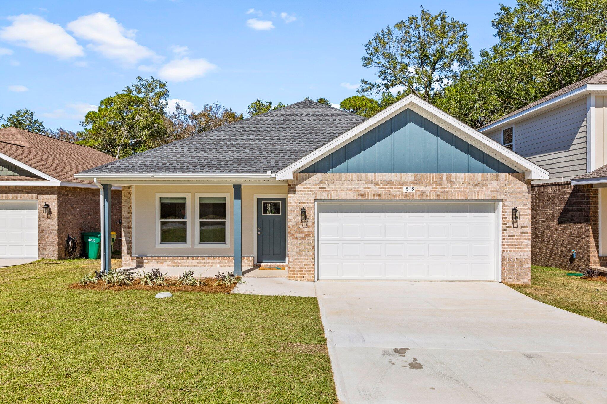 ***Move-In Special - Get 50% OFF your first month's rent when you move in by January 31, 2025!***Brand New Construction Home!This beautiful 4-bedroom, 2-bathroom home was just built in 2023 and has only been owner-occupied. It is conveniently located in the heart of Niceville, near Eglin AFB, schools, shopping, and stunning local beaches. Designed with an open-concept layout, the home features 9-foot ceilings throughout, with the living room boasting an impressive vaulted ceiling rising to 11'9'', creating a bright and spacious feel.Enjoy laminate wood flooring in the main living areas, with tiled bathrooms and cozy carpeted bedrooms. The kitchen is perfect for entertaining, featuring shaker-style cabinets with soft-close doors and drawers, granite countertops, and stainless steel appliances including a refrigerator, stove, dishwasher, and microwave.

The primary suite offers a luxurious escape with a tiled shower with a glass door, a double vanity, and a generously sized walk-in closet. Three nicely sized guest rooms share an additional full bath. 

Pets are considered on a case-by-case basis with prior approval and a non-refundable pet fee. No smoking or vaping is allowed on the premises.