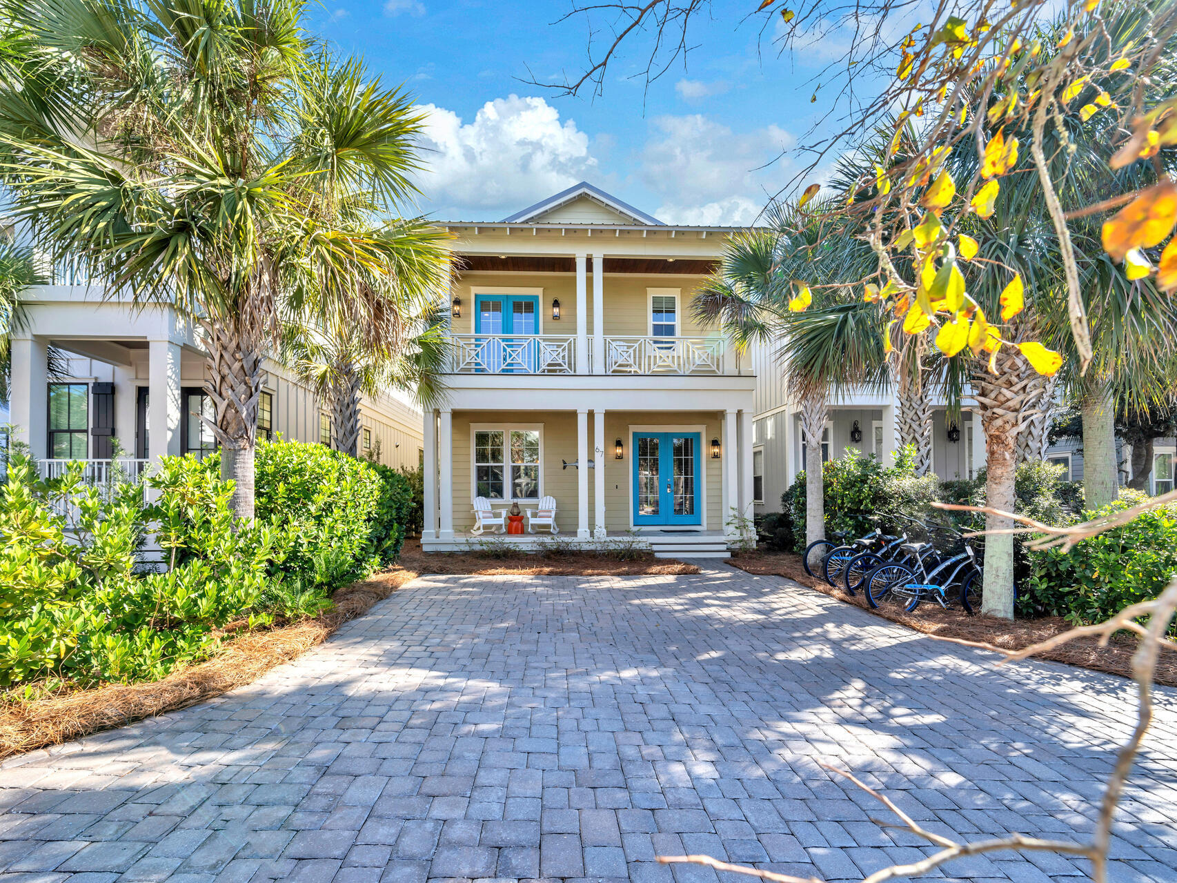 Location is everything, and this coastal retreat delivers! Nestled in Seacrest Beach, this home backs up to the vibrant community of Rosemary Beach & its many shops and restaurants, making it the perfect blend of relaxation and convenience.The first-floor layout offers effortless living with a bedroom that's ideal for anyone avoiding stairs. The spacious open-concept kitchen, living, and dining area is light and bright and designed for gatherings. Step outside to enjoy a substantial outdoor space, perfect for lounging or entertaining.Upstairs, the primary suite is a true oasis, featuring an ensuite bath and a stunning balcony spanning the width of the home. Two additional guest bedrooms share a bathroom, making this home as practical as it is beautiful. With outdoor storage for bikes and beach gear, this property is beach life ready. Don't miss your chance to own this perfectly located home in Seacrest Beach!