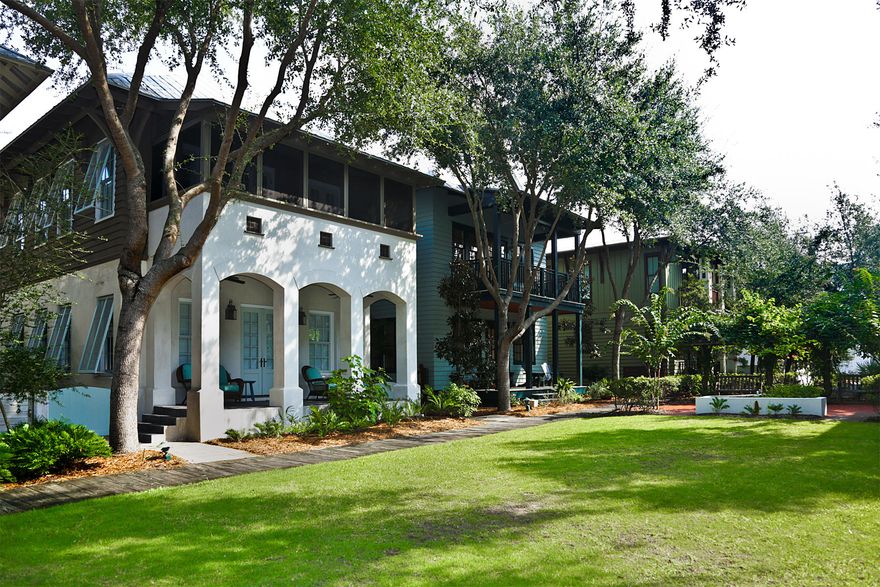 Splendidly located on a secluded pocket park with tranquil fountain in Rosemary Beach, this desirable home on Wiggle Lane delivers a laid-back beach lifestyle par excellence. The residence has many recently upgraded features including refinished wood flooring, new air-conditioning units and a freshly painted exterior. The Georgian-style windows are enhanced by pleated linen Roman shades that complement the tasteful interior dcor. Designed for entertaining, the open plan kitchen has stainless appliances and a breakfast bar for casual dining. This opens out into a light and airy living area with formal dining space. Well-proportioned bedrooms and luxury half-tile bathrooms complete the indoor amenities while outdoors, shady verandas overlook tropical landscaping.
