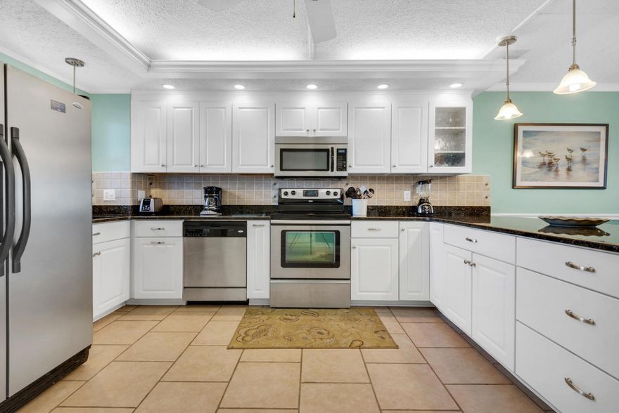 There is a lot to love about this beautiful ground floor condo! This well maintained condo in one of two Gulf front buildings is a rare find indeed. Upgrades abound; renovated kitchen with built-in wall pantry, furnishings, lighting, carpet. The master bath is spacious with oversized closet. The second bedroom is perfect for family and friends. There is also an exterior storage closet and an owner's closet. El Matador features amenities including 2 pools , hot tub, sauna, fitness center, basketball, tennis pickleball courts, and a picnic area. Just out the door is he beautiful white sand beach and sparkling emerald water of the Gulf of Mexico. All of this, plus the fine restaurants and entertainment venues of Okaloosa Island are just minutes away!