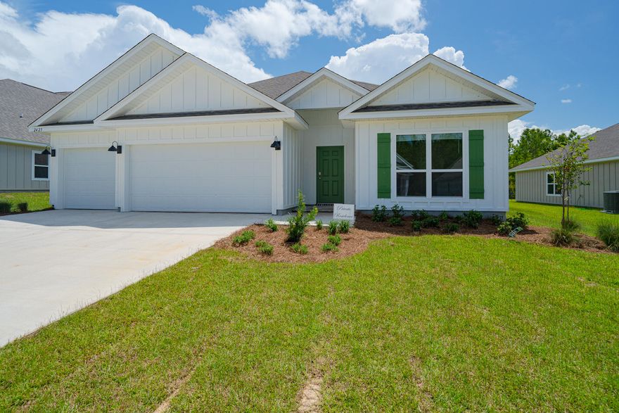 Welcome to fast growing NEW Hillwood Estates. Stunning designed 4 bed, 3 bath home with a covered patio and a 3-car garage. This home features a large breakfast nook and separate dining area with a very comfortable open design for easy entertaining. Interior features include stunning granite counter tops in the kitchen and baths, stainless steel appliances, large island bar & corner pantry. Bedroom 1 is spacious with a walk in closet and an adjoining bath that has a double vanity, garden tub and a large separate shower. This home comes standard with fabric hurricane window and door protection. Awesome Smart Home 'Connect' Technology package which includes your keyless entry, video/camera doorbell, automated front porch lighting, Dot device & much more. GEORGEOUS HOME. Lot is over 1/2 acre.