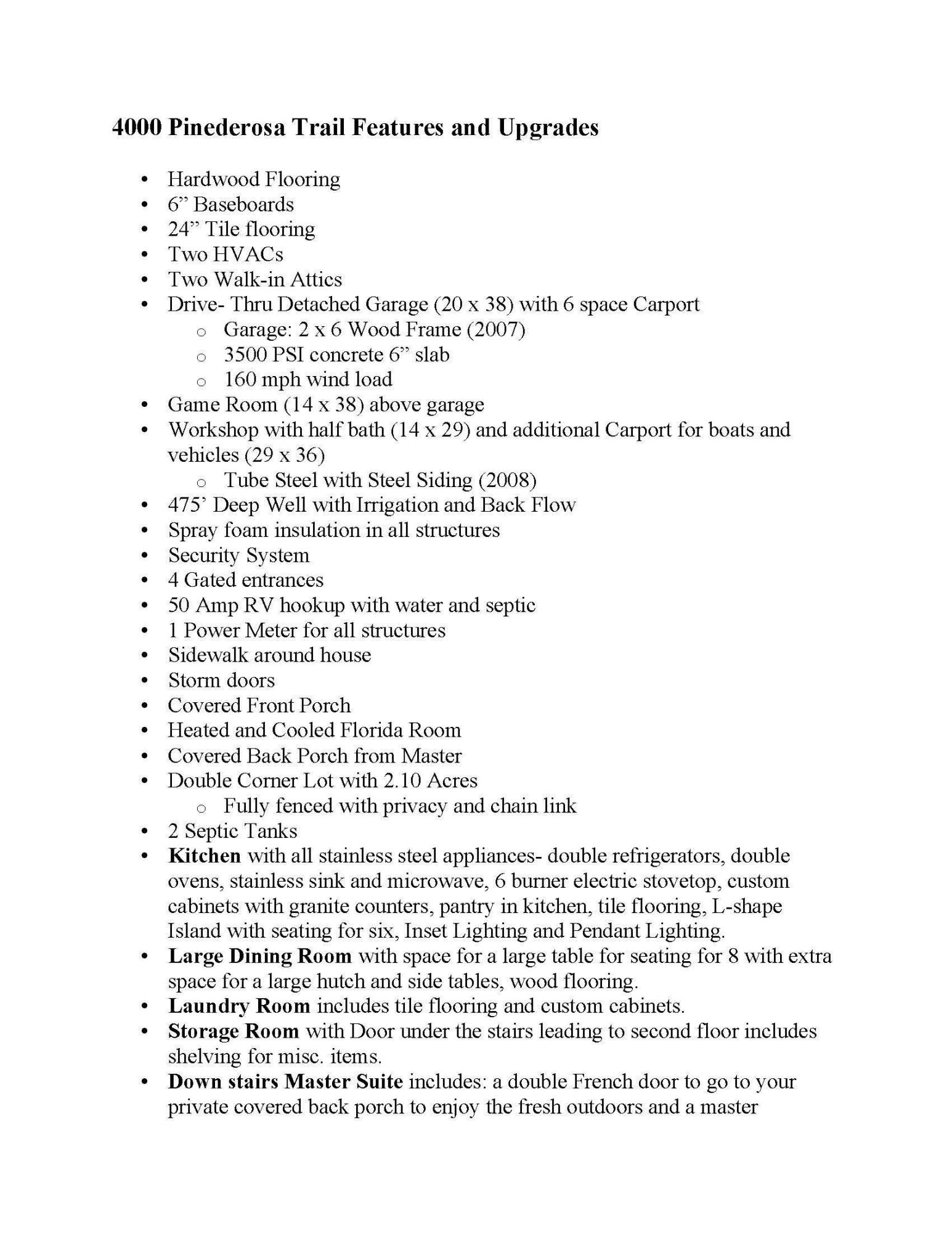 METES & BOUNDS - Residential