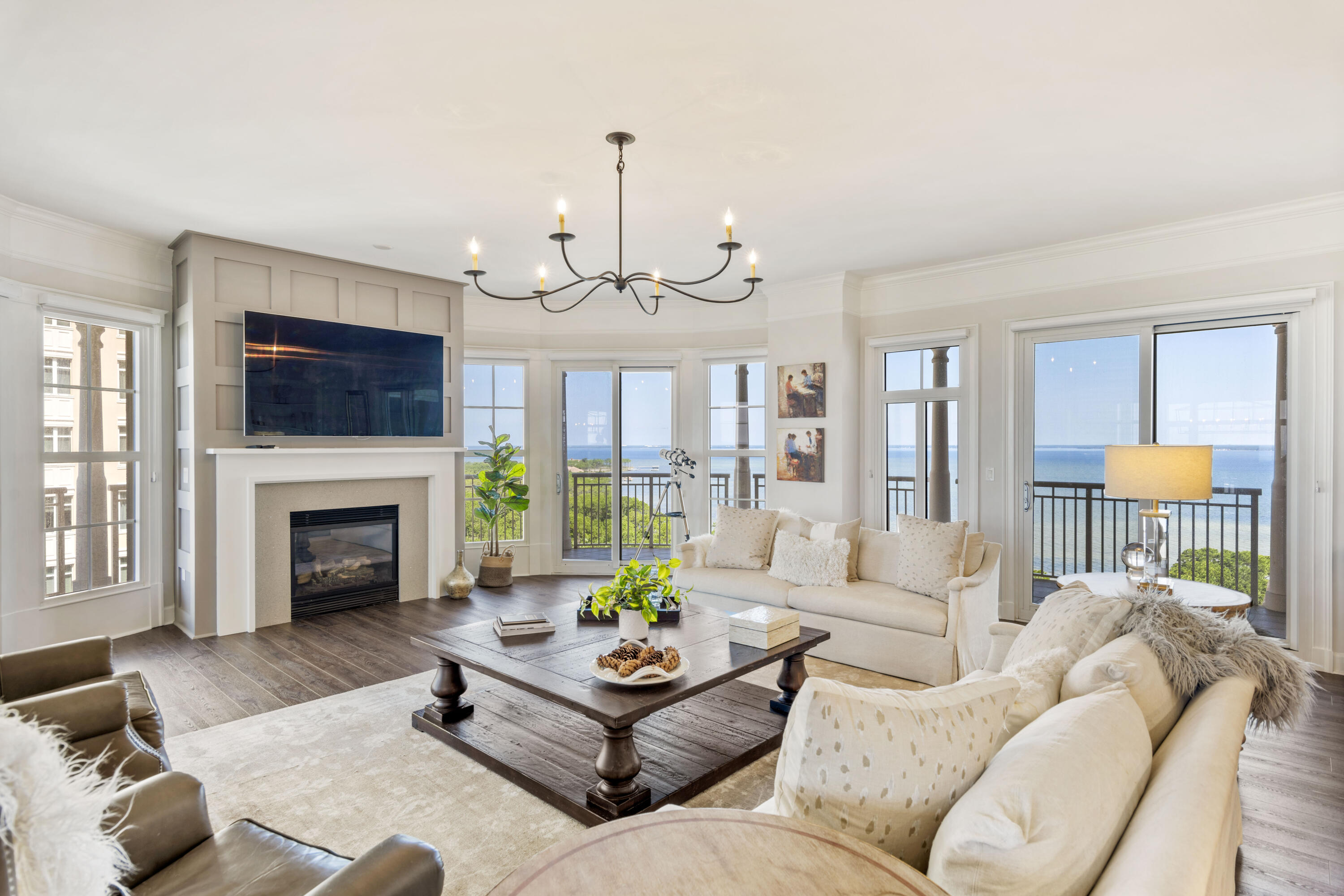 Welcome home !! Enjoy both bay and Gulf views atop the 12th floor!! The much desired Castleton floor plan, offers 3-large bedrooms with bathroom en suites, as well as a separate powder room for the guests. A bonus room greets you as you enter the residence with a beautiful southward view of the Gulf of Mexico. Floor to ceiling windows in the main living area and a radius terrance, accessible on 3 sides of the living space, showcase views of both the Choctawhatchee Bay, and the Gulf of Mexico also Fred Couples Golf course. Never miss a sunrise or sunset! Nearly every room in the residence offers sensational water views.One Water Place offers unrivaled, exclusive amenities along the entire Gulf Coast of Florida, which includes access to all the amenities Kelly Plantation also has to offer...