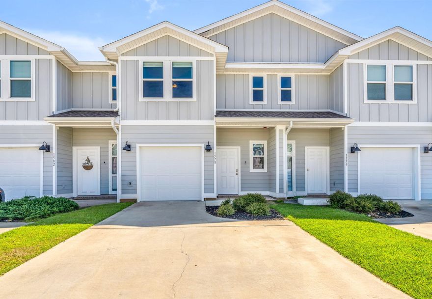 Modern 2022-built townhome in North Pensacola, just minutes from Navy Federal Credit Union and the University of West Florida. With 3 bedrooms, 2.5 baths, and a one-car garage, this home blends style, comfort, and convenience. Its prime location near major employers, schools, and the interstate also makes it an excellent investment opportunity with strong rental potential. Inside, you'll find an open floor plan designed for everyday living. Upstairs, the spacious bedrooms provide privacy and comfort, while the primary suite offers a relaxing retreat. Step outside and enjoy the best of community living--the sparkling pool is just steps from your back door and within view, making it feel like your own personal oasis. Nearby, you'll find nature trails for outdoor adventures, quick access to the interstate for commuting, and you're only about 20 minutes from the sugar-white sands of Pensacola Beach. Whether you're looking for your next home or a smart investment property in a highly desirable location, this townhome offers the best of both worlds. Don't miss your chance to make it yours!