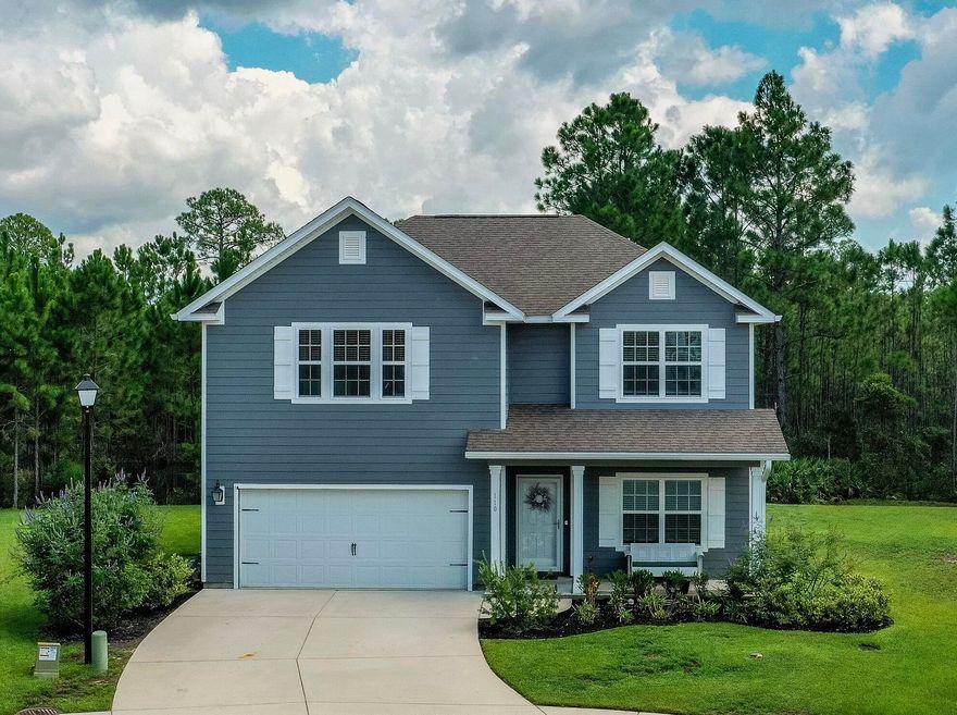 Move-in ready on a premium lot in a quiet cul-de-sac, this five-bedroom home boasts a spacious 2,993 square feet of living space within walking distance of the community pool. Positioned in one of Santa Rosa Beach's newest communities, this homesite backs to a pond and green space. A spacious kitchen with a generous pantry and oversized island flows into an open-concept great room. Laundry facilities and the owner's suite are situated on the first level, which also features a coveted, dedicated office space. Four additional bedrooms and a shared living area perfect for a playroom or entertaining are available upstairs.