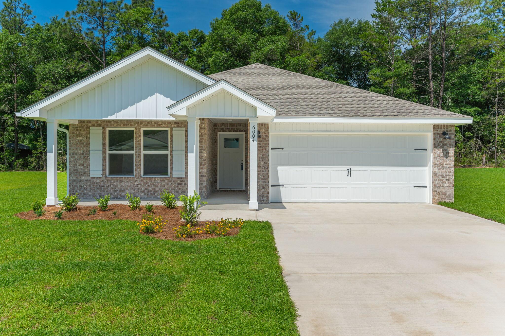 BUILDER OFFERING UP TO $13K TOWARDS CLOSING COSTS - UNTIL JUNE 14 (Restrictions apply) - LOCATED ON A QUIET CUL-DE-SAC IN A ONE BUILDER NEIGHBORHOOD - There is a ''Sweet Spot'' of home quality and affordability. This is the ''Maybell Plan'' in Oak Hollow! All brick, front and rear porches, luxury vinyl plank flooring in common areas, open family/kitchen/dining. Quartz or granite countertops, white shaker cabinets, corner pantry, work island w/bar seating plus cozy dining nook. Ceiling fans in all rooms, recessed lighting, pendent lighting over island, double vanities, walk-in closet in owner's bath. Fully landscaped quarter acre lot with irrigation in place. Interior/exterior photos of similar completed home.