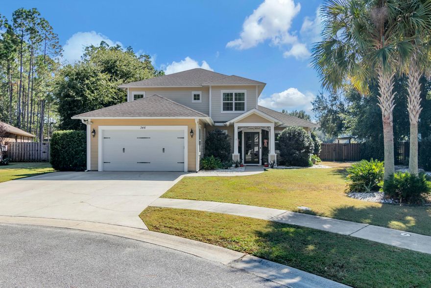 ' Significant Price Reduction! Now offered at $700,000 for a limit time-price valid through 6/20/2025 with closing on or before 7/6/2025. Motivated seller-act quickly! Easy show!  Welcome to 346 Concert Court, where luxury meets outdoor living in the beautiful Hammock Bay community. This custom-designed home is a true retreat, offering a breathtaking  outdoor oasis perfect for relaxation and entertaining. Step outside to your private sanctuary, featuring a stunning gazebo area, an inviting outdoor gas fireplace, and a heated pool and spa--all designed to create the ultimate backyard escape. Inside, the home showcases exquisite woodwork, a soaring cathedral ceiling with exposed beams, and a striking floor-to-ceiling brick fireplace that adds warmth and character. Nestled in a quiet cul-de-sac just steps from a private nature trail, this home offers the perfect balance of tranquility and sophistication.  Don't miss the chance to experience this one of a kind outdoor haven! Please note: Washer, Dryer, Refrigerator, and TV's do not convey in the sale.  