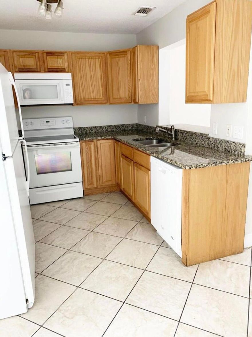 AVAILABLE... July 15, 2021! This 2 bedroom/1bathroom boasts a tile floor downstairs, granite counter tops, oak cabinets and more! NO inside smoking and pets allowed upon approval with a non-refundable pet fee. Fenced in backyard. Minimum 600 FICO credit score required in addition to meeting applicant rental criteria.