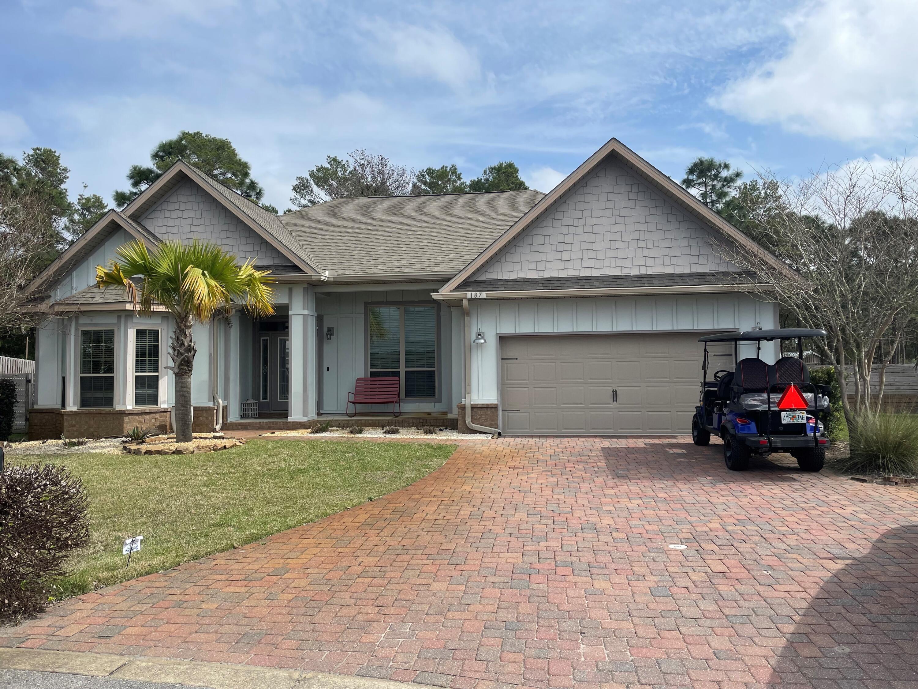 Fully furnished and well stocked, this home is ready to host all snowbirds over between 12/1/25- 2/28/26. Includes 6 seat golf cart and bikes with all the beach essentials, full furnished and stocked, just bring your suitcase.This home rests on one of the neighborhood's most prime lots, offering lots of privacy and backing up to the state forest while just a short walk on the trail to 30A. The wonderful interior of this house offers 4 bedrooms plus a large office/bonus and large fenced yard featuring back deck backs up to the state park for wonderful privacy and natural adventure.Rental rate does not include taxes or cleaning fee.Reviews of this home can be found here:https://www.santarosabeachvacationrental.com/easy-breezy-orp5b57906x#revie