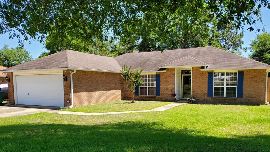 Come check out this beautifully maintained split bedroom home in South Crestview. Located just minutes from Eglin AFB. With three bedrooms and two bathrooms and a two car garage, this home is perfect for your family. The home has ceramic tile throughout the entire home with the exception of the bedrooms. Both bathrooms have been recently updated with a double vanity in the master suite bathroom. The large master bedroom is the perfect oasis for a couple to escape and spend quality alone time. The lot is mostly level with well developed trees and a parking pad for a boat beside the home. The Air conditioner and hot water heater have been recently replaced and the roof will be replaced with architectural shingles prior to closing.