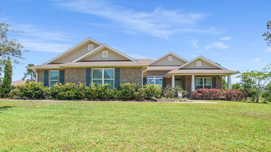 Welcome to 334 Tournament Ln, an exceptional home located in the prestigious, gated golf course community of Windswept Estates. This beautifully designed 3-bedroom, 3-bath home features a versatile flex room, formal dining area, and a spacious 3-car garage. Set on a generous 0.79-acre lot backing up to the 8th fairway, you'll enjoy peaceful golf course  and privacy from your large covered outdoor living space perfect for relaxing or entertaining. Inside, the home features granite countertops, engineered vinyl plank flooring in the main living areas, stainless steel kitchen appliances. The open-concept layout flows seamlessly with a thoughtfully designed split floor plan, offering comfort and function throughout. The private owner's retreat provides a luxurious escape with ample space and style. Just 25 minutes from the sugar-white sands of the Emerald Coast, Windswept Estates offers premier community amenities including a community house, swimming pool, tennis courts, basketball court, and a playground. Don't miss your chance to own this stunning home in one of Freeport's most sought-after gated communities!