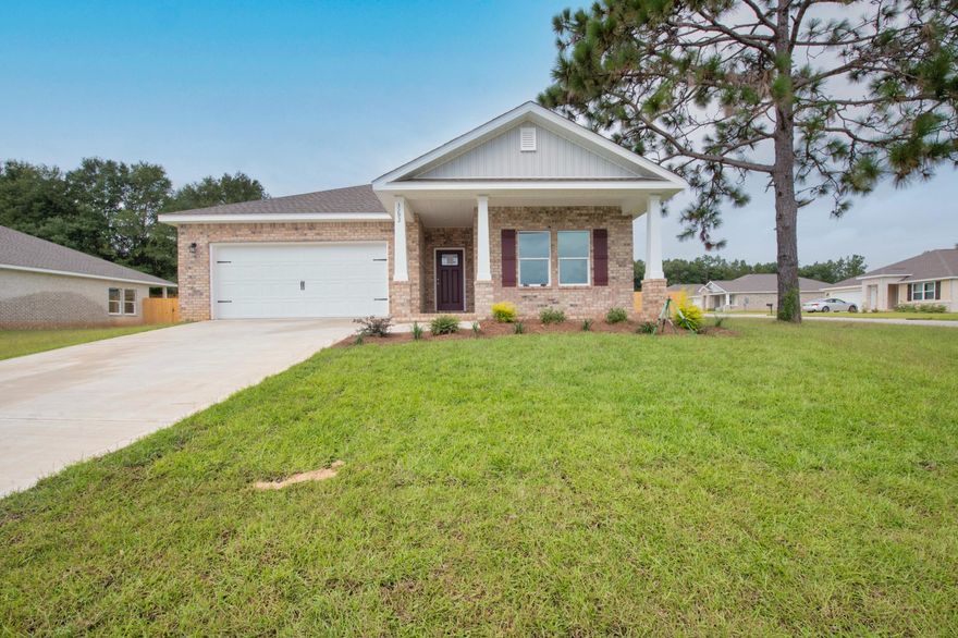 BEAUTIFUL NEW HOME READY FOR OCCUPANCY-Seller will contribute up to $7,000 towards buyers closing costs & prepaids (call for details), Corner lot, home features include open floor plan with ample size living/dining/kitchen area, work island with bar seating, pantry, shaker style cabinets, stainless steel appliances, either granite or quartz countertops thru-out, primary bath features tiled walk-in shower, double vanities, walk in closet with pass-thru to laundry room.  Additional bedrooms are good size as well, 9' ceilings, luxury vinyl plank in common areas, carpet in bedrooms. Covered rear porch for relaxing and PRIVACY FENCED YARD!  CALL TO SEE TODAY!