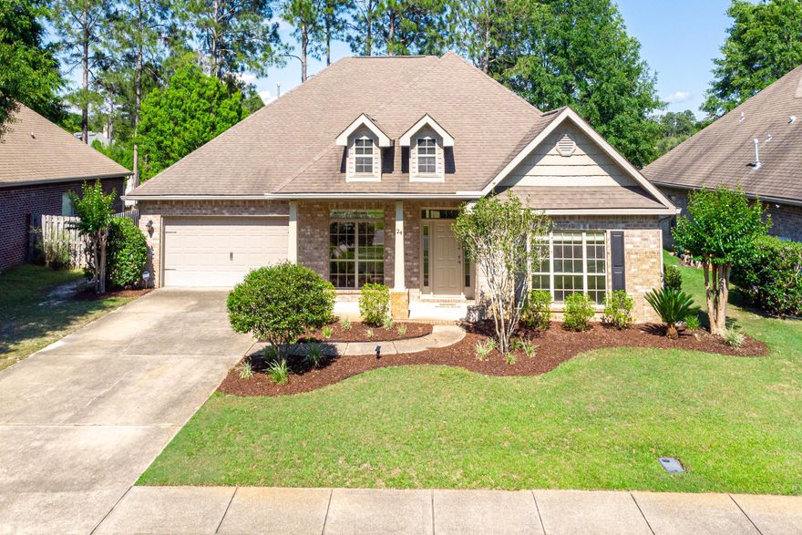 Elegant 5BR/3BA/3,076' Pond front Home in Amenity-Rich Hammock Bay - All on One LevelIntroducing the stunning McKenzie floor plan--one of the most desirable single-story designs in Hammock Bay--now available on a premium pond front lot in the sought-after Symphony neighborhood. This meticulously maintained 3,076 sq ft home offers five spacious bedrooms and three full bathrooms, perfectly combining elegance, energy efficiency, and modern comfort in one remarkable package.Crafted with full brick construction and nestled on a beautifully landscaped quarter acre lot, this home has been thoughtfully upgraded throughout. Step inside to find an expansive, open layout featuring granite countertops, a gas range, under-cabinet lighting, and a stylish tile backsplash in the kitchencomplete with a Samsung 4-door refrigerator and high-quality dishwasher. The SmartCore (COREtec) grout-free plank flooring in the living areas is 100% waterproof and built to resist scratches, dents, and stains, while bedrooms feature plush high-end carpeting. Bathrooms, the kitchen, and utility spaces are finished with elegant tile.
A spacious master suite offers a spa-like retreat with a jetted tub, oversized walk-in closet, and a luxurious bath area. Additional highlights include formal dining and living spaces, a fireplace, professionally installed window blinds throughout, and upgraded lighting & ceiling fans. The garage features  extensive built-in storage in and above the garage, with an easy-clean, granite-look, extremely durable polycuramine floor.
Enjoy tranquil lake views from the large screened lanai, complemented with an outdoor grill pad. The fully fenced backyard offers privacy and relaxation, enhanced by a covered porch and manicured landscaping. TruGreen lawn service is prepaid through 2025, and the irrigation system has recently been updated for optimal coverage.
Significant recent upgrades make this home one of the most energy-efficient in the area, including a brand new 21 SEER Carrier Infinity 5-ton HVAC system (with new gas furnace), and a web-enabled thermostat, a brand new gas water heater, LED lighting throughout, and an upgraded GAF Cobra ridge vent system offering superior attic ventilation and reduced utility costs. A new garage door opener and keypad, SimpliSafe security system, and full hurricane protection hardware round out the list of modern amenities.
Located in Hammock Bay, a master-planned community offering resort-style living, residents enjoy access to a $12M, 60-acre Sports Park, nature trails, bike paths, and the Hammock Bay Town Square amphitheater. Community dues include cable TV, access to a 24/7 state-of-the-art fitness center, three resort-style pools, clubhouses, tennis courts, a putting green, and more. The Lake Club boasts a 6,000 sq ft clubhouse with a movie theater, and the Canine Commons pet park and Bay Pavilion with 480 feet of Choctawhatchee Bay shoreline provide even more lifestyle amenities.
Tech-savvy buyers will appreciate Hammock Bay's cutting-edge fiber optics infrastructure (CenturyLink FTTP) delivering lightning-fast internet, phone, and cable.
Additional Advantages Over Competing Listings:
"	All-brick, single-story construction (no stairs!)
"	Premium waterfront lotnot found in most comparably sized homes
"	Superior upgrades and finishes vs. typical builder-grade fixtures
"	More energy-efficient than newer builds due to advanced HVAC, LED lighting, and a vastly superior attic ventilation system.
"	Highly competitive $219/sq ft for an elegant home, with numerous thoughtful upgrades, in a delightful community.
This move-in-ready, energy-efficient home stands out for its quality, location, and value. Whether you're looking for a serene retreat or an entertainer's dream, 24 Mozart Drive offers it all. Schedule your private showing today and experience the unmatched Hammock Bay lifestyle for yourself.

Information deemed accurate; buyers are encouraged to verify all important matters.
