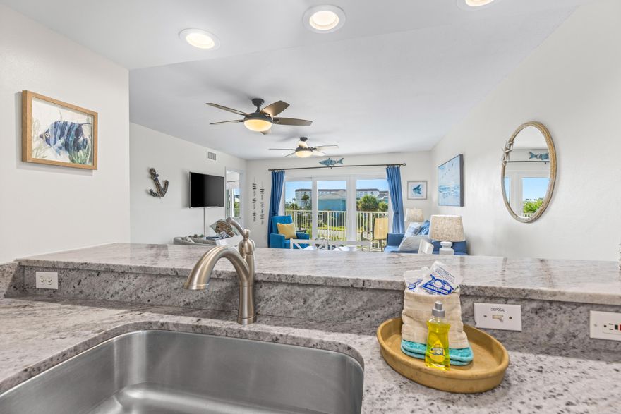***VA APPROVED & LOWEST PRICED UNIT IN THE BUILDING!***Built in 2020, Seacrest Condo is a 1.9 acre, low density complex with only 90 condos that sits almost at the end of Santa Rosa Blvd on Okaloosa Island, where the beaches are  uncrowded. Beach ramp walkover is handicap accessible with a pavilion, showers  & bathrooms.  In 2022 Seacrest Condo underwent extensive renovations. The exterior of the building was repaired & painted, all sliding doors & windows were replaced with hurricane-resistant products & the heated pool was resurfaced. A new roof was put on in Nov 2024. The special assessment has already been paid in FULL! 2 bed / 2 bath fully renovated unit has a relaxing and casual vibe & is beautifully furnished. Includes In-unit washer/dryer; no pets allowed per HOA, HVAC 2023.