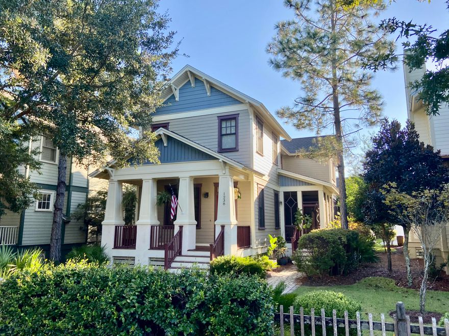 Imagine owning this truly distinctive ''Coastal Craftsman'' home in sought-after Wild Heron, a gated community centrally located to first-class amenities.  This well-appointed home has three bedrooms, two second floor main bedrooms with en-suite bathrooms and one bedroom down.  Craftsman style details are evident throughout this home with its 10ft ceilings, welcoming front porch and side screened porch for those early morning coffees or evening beverages.  Featuring a comfortable living room, eat-in kitchen, with farmhouse style wide plank flooring, white cabinets, white quartz countertops, stainless steel appliances, white subway tile backsplash, custom island, and a stainless single basin kitchen sink.  Main upstairs bathrooms also feature quartz countertops with updated fixtures.