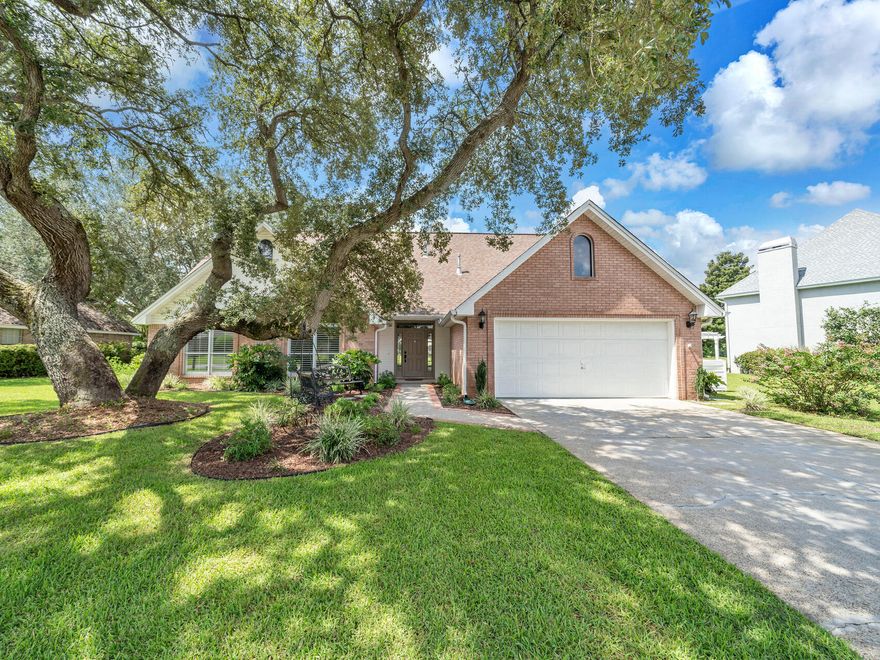 Stunning 4 bedroom and 3 bath home with 3290 sq ft located in the desirable Shalimar Pointe Gated community! This home is located on the 18th Fairway of the Shalimar Pointe Golf Course! Shalimar Pointe is a waterfront, golf course and tennis community! Eglin and Hurlburt Airforce bases and white sandy beaches are a short drive!  This home features a whole house generator (Generac)! Enter this home and notice the raised ceilings (20ft) and crown! The foyer opens to the grand living room and the office and features a custom mosaic tiled floor! The living room features built in book cases, a gas fireplace with a mantel, tiled surround, floor electrical sockets for lighting, and three large sliding glass doors opening to the extended patio and golf course. Gorgeous, hand scraped wood laminate flooring is in the living room, foyer, office and dining room. The home features updated lighting to include: chandeliers, pendant, recessed, and ceiling fans.  The formal dining room area is large enough for a table that seats 12 and also boasts a view of the golf course and is perfect for entertaining. Enter the chef's kitchen and notice the custom cabinetry with crown, granite countertops, undermount sink, brushed nickel faucets and hardware. There is a center island with a raised bar that seats 4. The kitchen backsplash is travertine tile. The appliances include a slide in stainless and black gas stove, built in microwave, a beverage fridge and a side by side stainless refrigerator with icemaker. There is a bonus room with French Doors off the foyer and this room has vaulted ceilings, large windows with plantation shutters, and a transom! The primary bedroom is on the first floor and is very large! The bedroom overlooks the stunning views of the golf course and has a open patio. The primary bathroom has a large double vanity, wall to wall mirrors, vanity lights, soaking tub, and walk in shower. There is cultured marble, black shower trim and hardware to add a modern touch. There is also a separate water closet. Finally, the primary bathroom has a large walk in closet with shelving! Upstairs there are three additional bedrooms, a full bath and a large landing area! Both of the guests bathrooms have nice sized vanities, updated hardware, tub and shower combinations with cultured marble! There is a nice sized laundry room with built in cabinetry and large front loaders and a sink basin. The exterior of the home has a large, double patio that is perfect for entertaining guests! Drink a coup of coffee and enjoy the gorgeous, Florida weather overlooking the golf course! There is a 2 car garage with built in cabinets, gutters, mature vegetation, and extra room in the driveway for parking. This community has the Shalimar Pointe Golf Club, the Shalimar Tennis Club, and is a gated community! Buyer to verify all dimensions and information. 