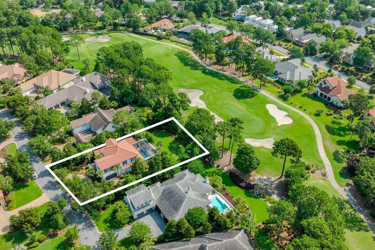 Property is currently under contract with a 72-hour kickout clause. Welcome to one of the finest offerings in the sought-after gated neighborhood of Island Green, situated in Sandestin's prestigious community. This private location allows for no through-traffic and is located right on the Raven Golf Course. 1494 Island Green is a short distance from the tennis club, marina, Baytowne Wharf, Grand Boulevard shopping, entertainment, and restaurants which are all accessible by foot, bicycle, golf cart, or car. This remarkable 4-bedroom, 3.5 bathroom home is truly exceptional, boasting an impressive range of features and upgrades. The home's exterior was repainted in 2022, lending it a modern and appealing look. Solid walnut hardwood floors grace the kitchen, living room, office, and... staircase, adding warmth and sophistication. The kitchen has been completely remodeled and showcases a large natural quartz island, Marquis cabinetry, and top-of-the-line Wolf appliances, including an oven, steam oven, induction stovetop, extractor, and Bosch dishwasher. The installation of an Eco Water whole-home water filtration system provides refreshing drinking water from every faucet in the home. The very spacious master bathroom has been transformed into a spa-like retreat, featuring marble-topped vanities, a marble-tiled shower, a luxurious Victoria and Albert double soaking tub under a bubble chandelier, a custom walk-in closet, and new floor tiles. Both upstairs bathrooms have also undergone complete remodels, exhibiting elegant and modern design elements. Additionally, the upstairs has a second office/fitness/hobby/studio bonus room across the atrium walkway. This property has generous storage, with several walk-in storage closets on both the first and second floor. The home is meticulously landscaped, backed right up to the 16th hole on the Raven Golf Course adorned with trees, azaleas, palms, and other native species that enhance the natural beauty of the surroundings. The lawn at the rear is large enough for volleyball and other family fun activities. The sprinkler system has been recently overhauled and runs economically from its own dedicated well. The swimming pool and hot tub are finished with an attractive, durable epoxy and includes a new heater, variable speed pump, and a saltwater system. Prepare gourmet meals with ease using the Blaze outdoor BBQ and the natural stone quartz countertop, which beautifully matches the kitchen island. The covered outdoor pool area features elegant Shellstone tiles, creating a luxurious and inviting space. Additional upgrades include a quartzite countertop and tiled floor in the utility room, complemented by LG appliances. The downstairs powder room boasts a marble vanity and stunning walnut flooring. The garage floor has been treated with a durable polyaspartic finish, lending it a sleek appearance, plus powered overhead storage racks for convenient storage. To ensure optimal cooling efficiency, both air conditioning units have been replaced with higher-spec, energy efficient Carrier heat pump equipment. Lastly, a natural gas Generac whole-home backup generator with control modules provides peace of mind during unexpected power outages. Don't miss out on the chance to own this exceptional home, meticulously upgraded to offer luxurious living. Schedule your visit today and experience the epitome of refined elegance.