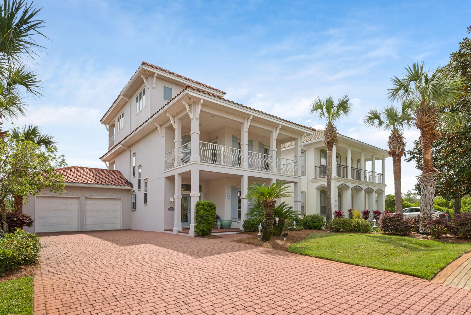 Lake front home in Destiny West located minutes to the beach access. Perfect for vacation rental sleeping 12 with a projected income of $65,769. Home features 3 stories with 2-car garage, multiple decks to enjoy the lake views along with many porches to enjoy the breeze. First level features open plan with living, dining and kitchen which opens to screened in porch with oversized entertainment deck. Second level features master suite and two bedrooms and third level features flex room with half bath, wet bar and open to covered deck with peeks of the Gulf. Home has gas fireplace, crown molding, laundry room, tile floors and wine coolers. Destiny West has a large community pool, spa, fitness center, basketball and tennis courts and is minutes to the beach access and the Gulf.