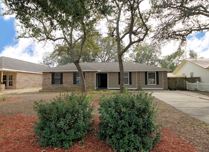 Great opportunity to own this lovely renovated home close to the bay in the heart of Niceville. Interior offer's engineered hard wood and tile thru-out. Newer dimensional roof. Kitchen has breakfast bar and new dishwasher.Master bedroom features large walk-in tile shower with new under lit vanity.Oversized laundry room with plenty off storage.Garage converted into 4th bedroom with a closet.Large fenced back yard with a patio and a hot tub.10 minute drive to Eglin AFB, 20 Minutes to Duke field.15 Minutes to Destin Beaches.