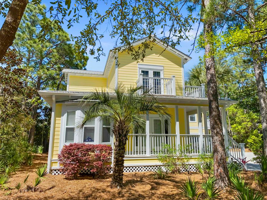 Rare location in Seagrove Beach.  A few minutes to Seaside. This property is located next to protected State Forest.  This home is perfect for full time/part time residence, or it can be a rental friendly beach house.  Walk, bike or take a golf-cart-ride to neighborhood crosswalk for convenient beach access.  So easy to go to beach. Private back yard! Very rare! State Forest is in back yard. This property is bordering the protected 15,000+ acre Point Washington State Forest. This forest has a trail system. It is great fun for hiking and biking. Makes for a great eco-tourism adventures.   8+ parking spots for cars on site. Room for bikes and kayaks and all other beach toys. Main house 4/2. Carriage 1/1. Huge .29 acre lot.  Immediate occupancy available. Sold ''AS IS'. Unfurnished