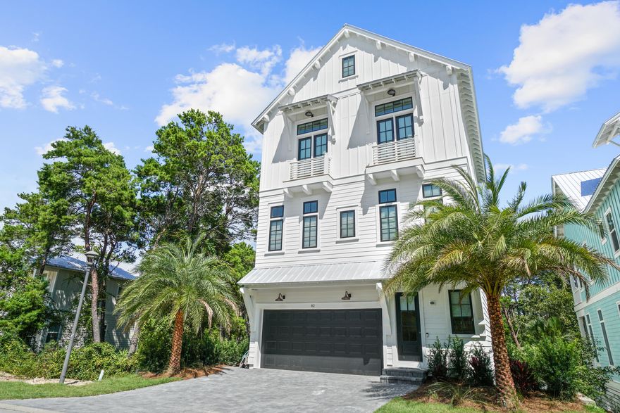 Welcome to the Beautiful community of Grande Pointe located in Inlet Beach. This home offers over 3900ft.A. of living space.This turn-key home, complete with a full sized infrared sauna and hot tub offers $150k in rental projections. This six bedroom, four bathroom home was designed for entertainment. Fusing coastal and contemporary styles, this masterfully designed and thoughtfully outfitted residence offers an elevator, 12ft. ceilings, impact rated glass panel walls, stunning floors, open concept living and unique touches throughout. Looking across the oversized center island to Camp Helen state park, the epicurean in your life will appreciate the oversized range and refrigerator, large pantry and impressive quartz countertops atop custom cabinetry.