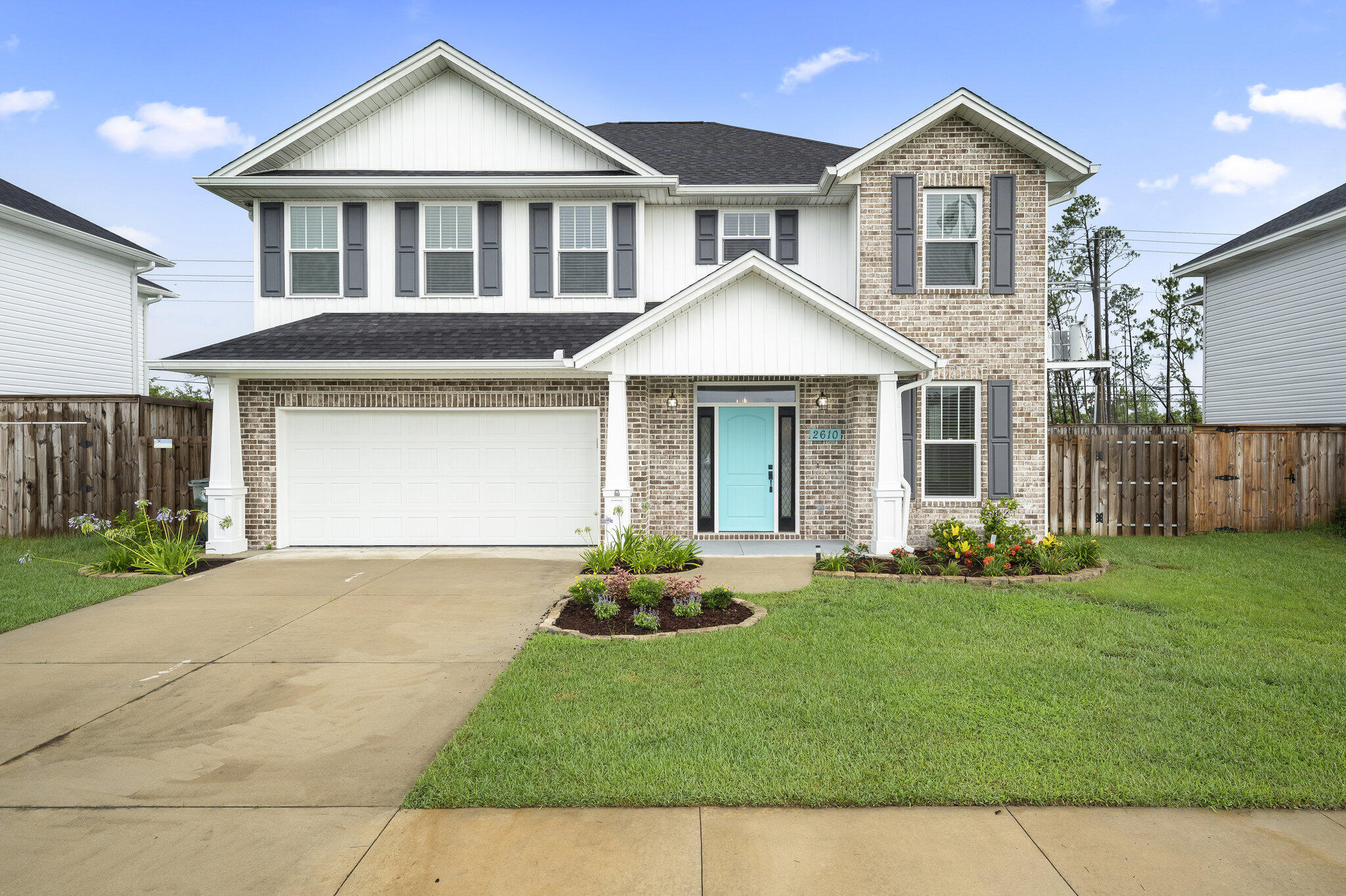 Welcome your family to this move-in ready 4-bedroom, 2.5-bath home in the The Pines of Lynn Haven! This home was built in 2017 and features a spacious open floor plan with LVP flooring, lots of natural light, upgraded lighting fixtures and cabinets, quartz countertops, stainless steel appliances and a large island with breakfast bar. Upstairs, you will find this great bonus space that is perfect for relaxing or hanging out, or it could be a home office, or play room. This home features 9ft tray ceilings, ample closet space, a spacious laundry room, sprinkler system and 2-car garage. Outside, you will find a beautifully landscaped backyard oasis featuring a privacy fence and a nice pergola with pavers and planters boxes. The Pines of Lynn Haven is just minutes from some of the