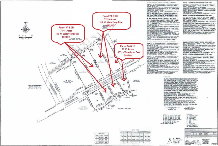 Amazing property offering 2 parcels at one price. This listing consist of approximately .50 acres on the north side of Bay Point Blvd and .21 Acres on the water. The area is experiencing great growth with new home being built in the mid $300K directly behind you. Opportunity to own waterfront property never looked so good.Please see pictures and survey for additional parcels for sale