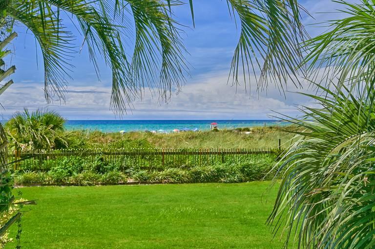 Experience the ultimate beachside living in this beautifully updated **Beachside Two** condo, located in the sought after **Sandestin Resort**. With stunning **gulf and garden views**, this spacious condo invites you to embrace the beauty of the Emerald Coast year-round. Tastefully decorated with **coastal furnishings** the interior boasts a modern yet inviting ambiance. The **subtle wood-look tile flooring** adds warmth and charm, perfectly complementing the tranquil setting. Wake up each morning to breathtaking gulf views from the large and airy master bedroom. Guests will enjoy their own private retreat in the second bedroom, and the condo features two modern bathrooms. The open-plan kitchen is a chef's delight, featuring stainless steel appliances, ample granite countertops, and a versatile breakfast bar for casual dining or cocktails. Whether you're entertaining in the dining area or savoring a meal on the walk-out terrace, this condo offers endless opportunities to soak in the scenery.
The Six Seat Golf Cart can be included with an acceptable offer!
Located within Sandestin Resort, you'll enjoy access to world-class amenities, pristine beaches, and vibrant entertainment. Whether it's a tranquil retreat or an active beach lifestyle you seek, this gulf-front gem delivers it all. Welcome to your coastal paradise!
Sandestin Golf and Beach Resort features more than seven miles of beaches and pristine bay front, four championship golf courses, 15 world-class tennis courts, a 226-slip marina, a fitness center, spa and celebrity chef dining. Shop, dine and play at the charming pedestrian village, The Village of Baytowne Wharf and more. Inside the gates of the resort, residents enjoy a balanced lifestyle of high-class living, spanning the 2,400 acres from the beach to the bay. Everything within the gates of the resort is accessible by golf cart or bicycle. The entire resort is interconnected by miles of pedestrian, bike and golf cart paths that weave through groves of live oaks, meandering past natural lagoons, fountains, man-made lakes, and meticulously landscaped fairways.