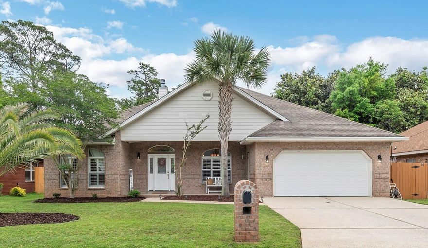 This beautiful updated 4 bedroom, 3.5 bathroom home in the Magnolia Harbor is an absolute must-see! New HVAC 2021, Granite 2021, Water Heater 2022 and Ninja concrete on front porch and back patio. This home is centrally located, close to Navarre Beach bridge, the schools, and an easy commute to the base. With its open layout, beautiful features, and move-in ready condition, you will not want to miss out on the opportunity to make this your dream home. From the spacious family room with its cozy fireplace, to the chef's dream kitchen with stainless steel appliances and glass tile backsplash, every detail has been carefully thought out. The triple split floor plan offers privacy for all, and the master suite with its spacious bathroom and his and her walk-in closets is the perfect retreat