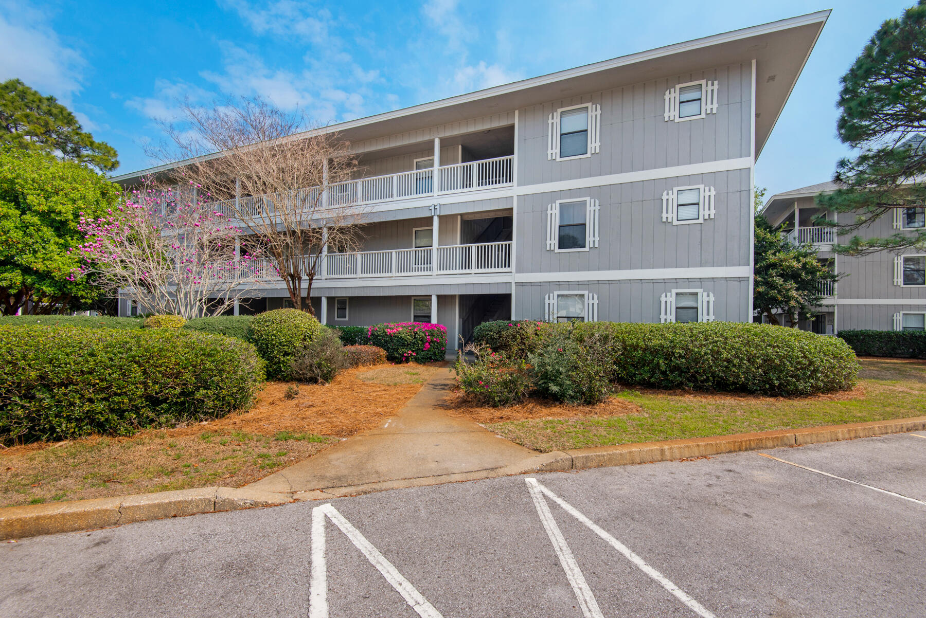 TAKING HIGHEST AND BEST BY NOON FRIDAY 3/4/22.This will not last long, come see it before it's gone! Located in the heart of Seagrove Beach. This great looking three bedroom, 2 and 1/2 bath Beachwood Villas Condo with $23,225.00 of improvements in 2021 for new furniture and decor washer/dryer, ROKU flat-screen TVs, new screens, and insulated glass for sliding doors. Also, in 2021 the building received a new roof and wind mitigation report. In 2022 both baths were updated with new shower and tub inserts and fixtures ($14,000). This sought-after complex offers a great location and community amenities that include 2 tennis courts, 2 pools, a playground, great beach access, shopping, and restaurants nearby, easy bike ride, or walk to Seaside.