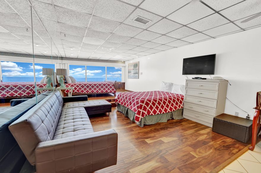 EVER HEARD OF A PENTHOUSE STUDIO, WELL HERE IS ONE OF FOUR GORGEOUS PENTHOUSE UNIT UNDER 300K ON THE BEACH!!! With incredible ocean views and walking distance to pier park, this is the perfect opportunity to get your feet in the sand and make some money while you're at it, as this is a rental machine. Comes fully furnished this unit has a lot to offer with ALL UTILITIES INCLUDED in the HOA fee such as: Electricity, Water, Trash, and cable/wifi, amenities etc.