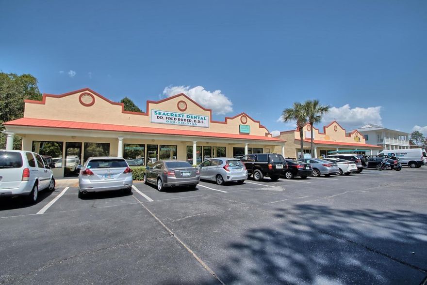 FIRST TIME EVER ON THE MARKET!!! RARE COMMERCIAL OPPORTUNITY ON HWY 30-A!! APPOINTMENT ONLY! BUSY DENTAL/MEDICAL OFFICE! Looking for a New Tenant to replace the current occupant of a three suite combined space at the popular Lakewood Town Center on Hwy 30-A!Units being leased together as one extremely large medical/business office or retail space! It's great! Lease will be available sometime around December/January. Lakewood Center is located at a Prime Hwy 30-A intersection at Lakewood Dr. allowing for incredible visibility for your new business! Parking at Lakewood is limited. Other Fees include $300 per/mos water/sewer and 6.8% Sales tax. Call today before somebody beats you to it! All Measurements are approximate, Lessee to verify.