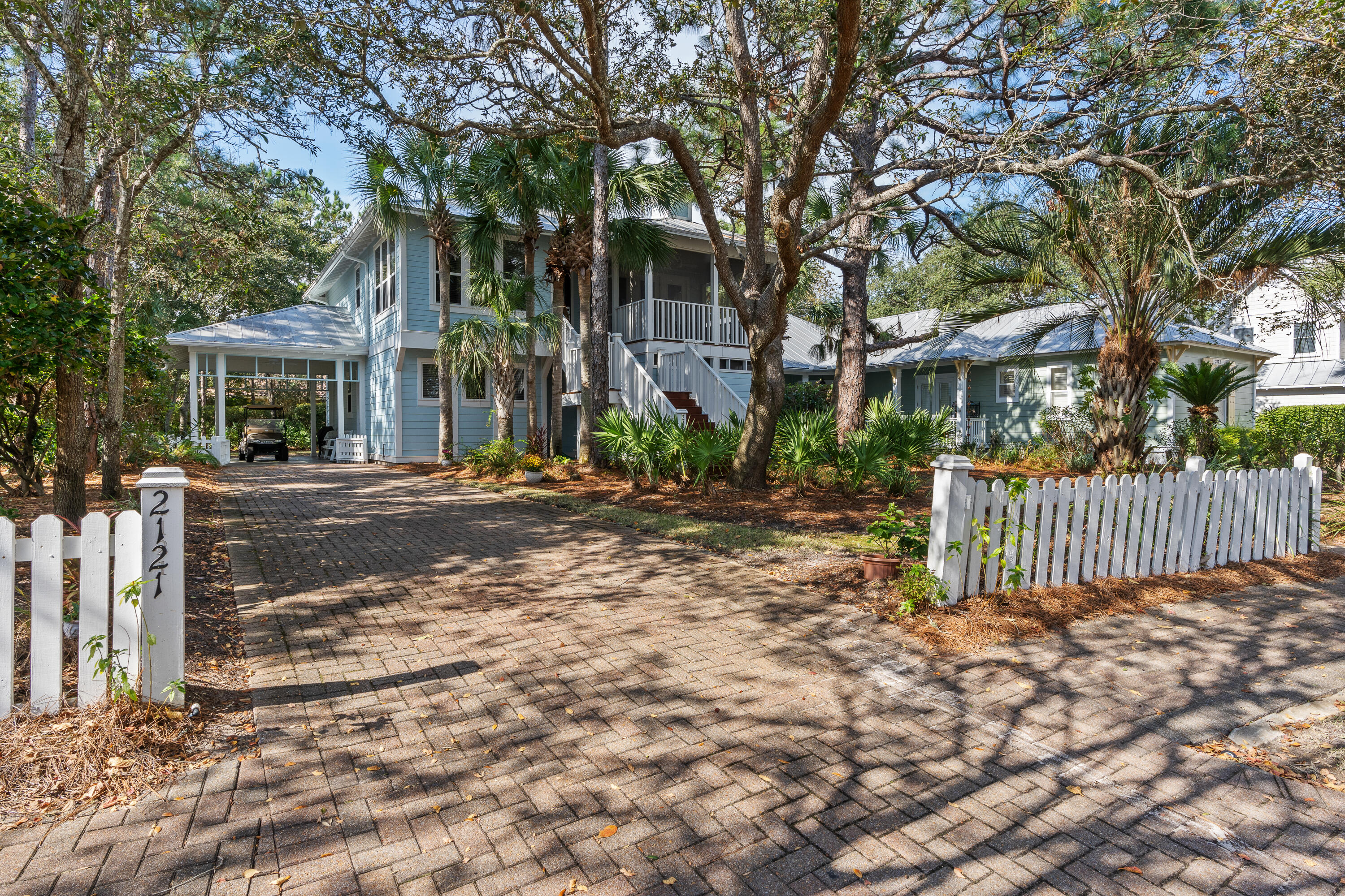 A remarkable opportunity to purchase a home in the charming community of Olde Towne within Sandestin Golf and Beach Resort! We are excited to offer a versatile and flexible floor plan priced to make it your own! Currently, the home boasts two living areas (one on each floor), three bedrooms and three full bathrooms.  Enjoy the privacy of the top floor large screened in porch.  A large storage area is located below the porch and can house bicycles and beach equipment.  The backyard is  generous and could accommodate a pool, carriage house, and/or an artists studio. The carport could be enclosed to create a garage if desired.  Crystal Lake residents are permanent or second homeowners-no short term rentals are permitted. Sandestin Golf and Beach Resort features more than seven miles of beaches and pristine bay front, four championship golf courses, 15 world-class tennis courts, a 226-slip marina, a fitness center, spa and celebrity chef dining. Shop, dine and play at the charming pedestrian village, The Village of Baytowne Wharf and more. Inside the gates of the resort, residents enjoy a balanced lifestyle of high-class living, spanning the 2,400 acres from the beach to the bay. Everything within the gates of the resort is accessible by golf cart or bicycle. The entire resort is interconnected by miles of pedestrian, bike and golf cart paths that weave through groves of live oaks, meandering past natural lagoons, fountains, man-made lakes, and meticulously landscaped fairways.