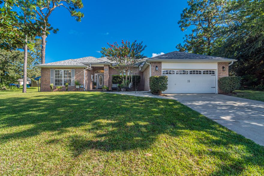 Prepare to be wow'd! This turn-key property was once the ''model home'' for Brooke Estates and has been recently upgraded w/custom touches. Extensive update list included in documents section, but areas of importance: roof replaced 2021, wood laminate flooring in living spaces, upgraded carpet with thick padding in bedrooms, kitchen reno to include granite countertops/painted cabinets, high end LED light fixtures throughout. All bathrooms feature upgraded toilets and vanities/countertops. The backyard is fully enclosed w/privacy fence and features plush green grass, fed by well. Enclosed back patio is the perfect spot to enjoy FL evenings. Split floorplan has massive kitchen/living space, 4 generous sized bedrooms, and dedicated office. Amazing location, mins to schools/shopping!