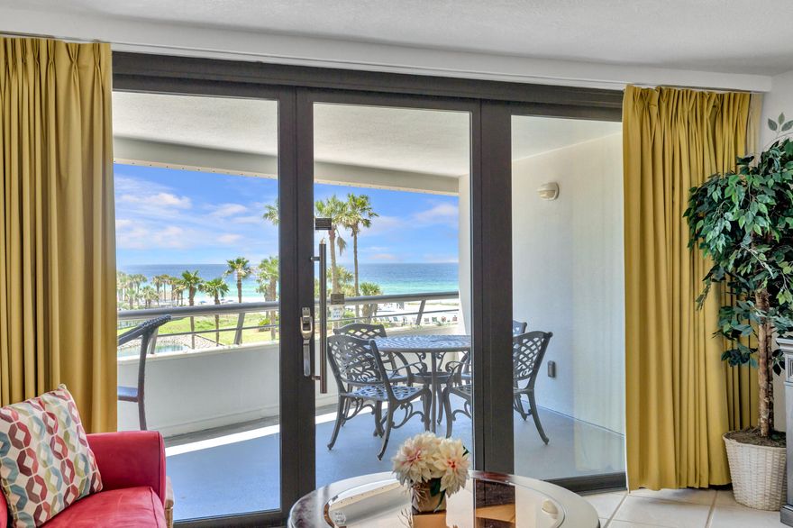 2BR/2BA in Edgewater sold fully furnished. The seller has been using the condo 6 months out of the year so it is well-kept.  This unit offers a great opportunity to customize and refresh to your style. Enjoy stunning gulf views and breezy vibes from your private balcony, with easy access to the private beach just steps away. Edgewater is a gated community offering many amenities including 425 feet of private beach, covered parking, two beachside pools (one is being heated), waterfall spa and wading pool, fitness center, children's playground, putting green, shuffleboard area and basketball court. Walking distance to Silver Sands Outlet Mall and several restaurants. Call now for a showing!