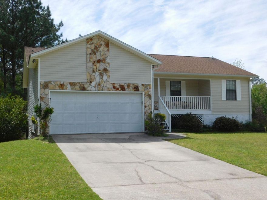 This spacious home sits on a large lot in Foxwood Estates backing up to the Foxwood Country Club fairway. Approximately 1/3 of an acre in a cul-de-sac you can certainly enjoy the view from your screened-in porch or family room. This is a 2 story home with 3 bedrooms, 2 baths, large living room, kitchen dining area on main floor. The downstairs area features a large family room, recreational room and another room that could be used as work room or office. If additional bedrooms are needed these spaces could easily work for that as well. Don't delay taking a look at this home today. Seller to provide 1 year home warranty.