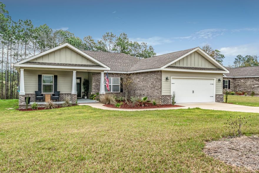 Fantastic 4 bedroom 2 bathroom home. Built by Parade of Homes Winner Toolan Development, Inc. This home is situated on just under a 1/2 acre lot. Granite counter tops throughout, stainless steel appliances, upgraded light fixtures, cat5 wiring, wooden blinds, as well as more upgrades throughout the home! This home is about 25 minutes to Duke Field and 40 minutes to Eglin!Schedule your showing today!
