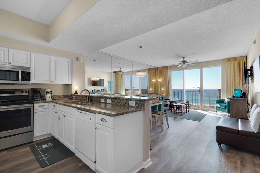 Enjoy waking up in the morning to DIRECT GULF views from the master bedroom without the price tag of being Gulf-front - this UPGRADED condo offers DIRECT GULF views from the living, kitchen, & MASTER BEDROOM, and is perfectly positioned on the 4th floor of the B building of Majestic Sun, which is securely tucked behind the private gates of Seascape Resort. This WELL-MAINTAINED and RENTAL READY WEST END condo makes the perfect second home or vacation rental property with a SOLID RENTAL HISTORY! This stunning unit produced a gross rental income of $52K+ in 2018 (with 29 Owner nights) and has produced a gross rental income of $53K+ in 2019 year-to-date (with 45 Owner nights). The EXPANSIVE WEST END balcony with a nice breeze off the Gulf makes the perfect setting to watch the sunrise and