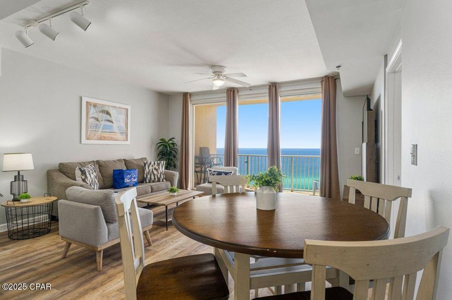 One of the best-rated 1BR floorplans at Shores of Panama--the sought-after ''C'' plan! This layout offers a more open feel and an oversized double balcony, large enough for outdoor dining with endless Gulf views. This fully furnished 1BR/2BA condo boasts over 900 sq. ft., sleeping six comfortably. Features include granite counters, tile flooring, and a private balcony perfect for sunset views. Enjoy world-class amenities: a 14,000 sq. ft. lagoon-style pool, indoor pool, spa, gym, tiki bar, coffee shop, and private beach access. Just steps from Pineapple Willy's and near Pier Park, St. Andrews State Park, and top dining spots. Don't miss your chance to own in one of PCB's most iconic resorts!