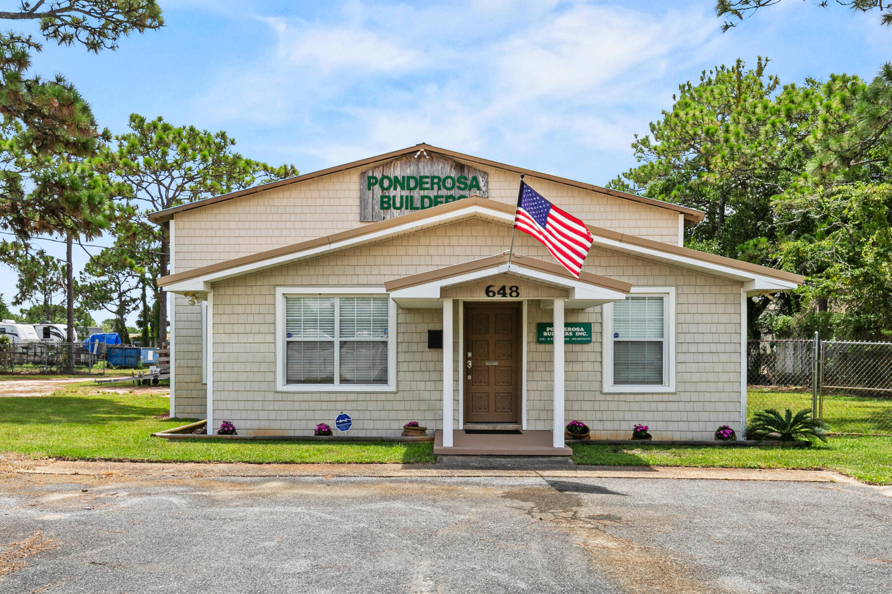 This commercial property sits on 1.55 acres in Fort Walton Beach; and boasts 8796 square feet total. With 1309 square feet of office space complete with 5 individual offices, kitchenette, and a bathroom there is plenty of space up front for administration and offices. Behind the office space there are also 6 warehouse bays with oversized space ready for someone to put their touches on it and make it their own. There is currently a cabinet shop complete with spray room, and also another separated storage area as well. Reach out today to set up a walk through of this wonderful property with endless possibilities.