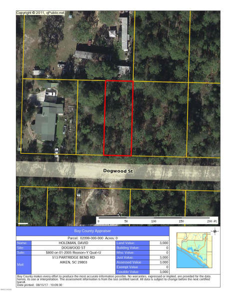 Inexpensive place to put a Mobile home or build a nice house. 20 mins to the mall, Northwest Florida International Airport. All sizes are approximate, please measure if important.